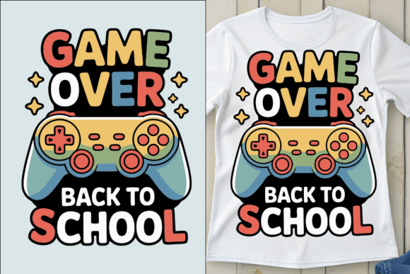 Back to School Gamer T-Shirt Design: A Fun Fusion of Gaming and Education