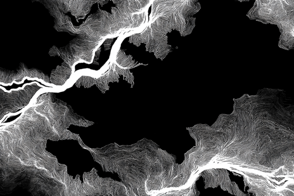 Black and White Lightning Texture