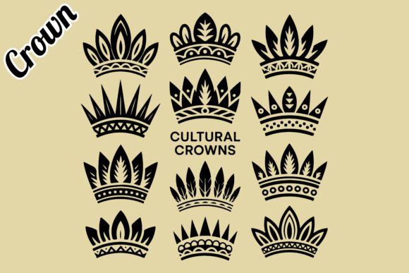 Classic Crown for Crafts: A Versatile Design Resource