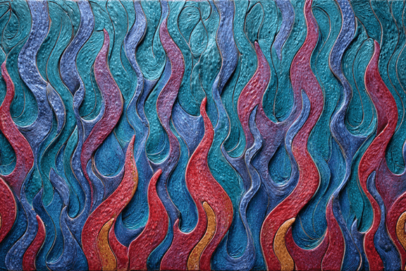 Colorful Abstract Flame Pattern Background: A Versatile Design Element for Modern Creativity