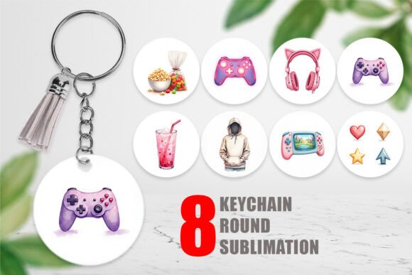 Cozy Gamer Girl Keychain