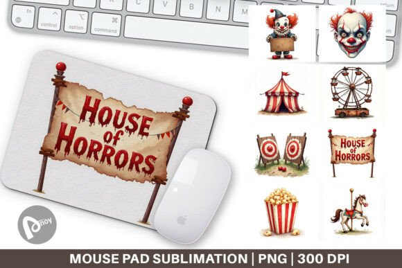 Creepy Carnival Mouse Pad PNG