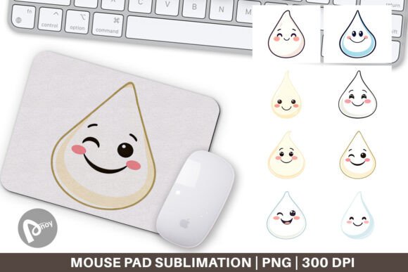 Enhance Your Workspace with the Mouse Pad Smiling Milk Drop