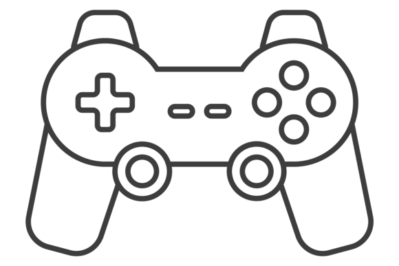 Gamepad Line Icon. Streamer Symbol. Gami