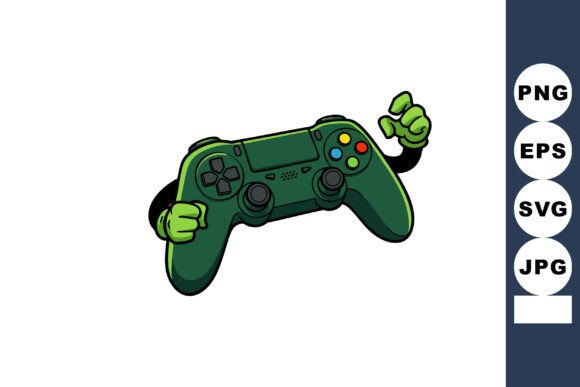 Green Gamepad Controller with Animated H: A Creative and Functional Design