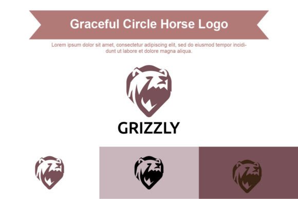 Grizzly Head Logo Modern Animal Mark for