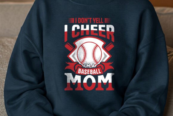 I’m a Baseball Mom T-shirt Design
