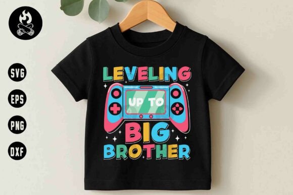 Leveling Up to Big Brother SVG: A Fun and Colorful Design for Every Occasion