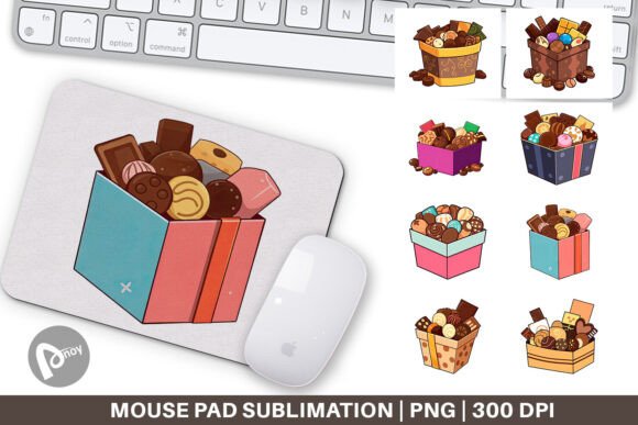 Mouse Pad Assorted Chocolate Box: A Stylish Addition to Your Work or Gaming Space