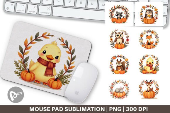 Mouse Pad Boho Pumpkin Critters: A Strategic Addition to Your Workspace