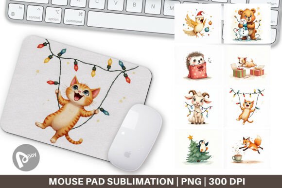 Mouse Pad Chaotic Christmas Animals: A Festive Touch for Your Workspace