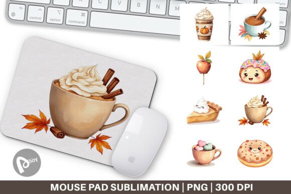 Mouse Pad Cozy Autumn Treats