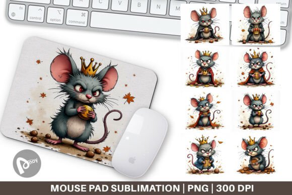 Mouse Pad Cranky Mouse King Mayhem: Elevate Your Workspace with Style and Functionality