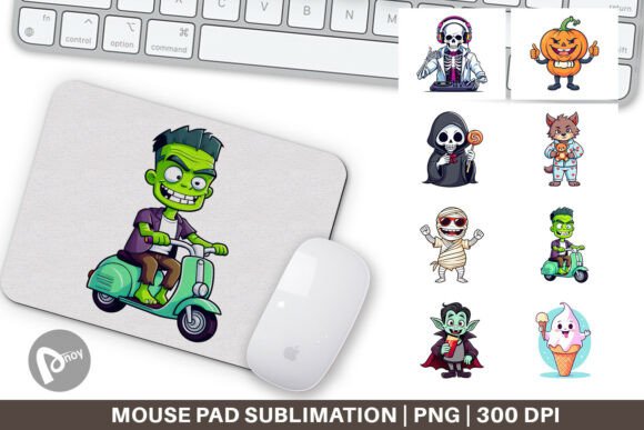 Mouse Pad Cute Creepy Characters