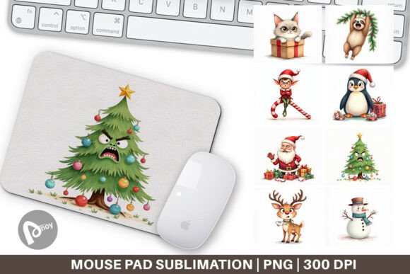 Mouse Pad Glaring Christmas Crew and Sublimation Mouse Pad: Enhance Your Workspace with Style and Functionality