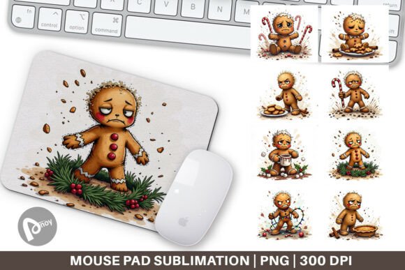 Mouse Pad Grumpy Gingerbread Gang