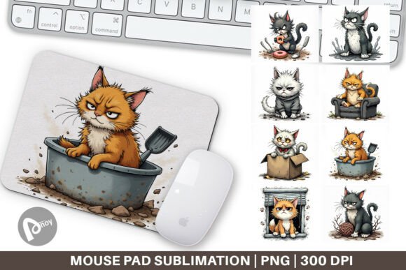 Mouse Pad Grumpy Kitty