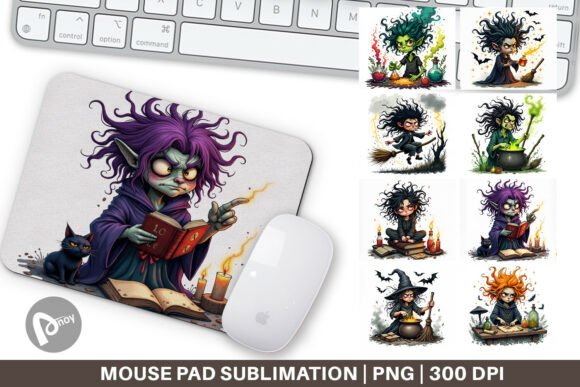 Mouse Pad Grumpy Witch