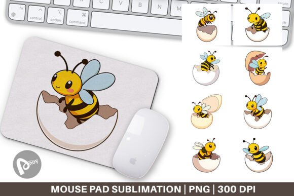 Mouse Pad Hatching Baby Bee: A Creative Addition to Your Workspace