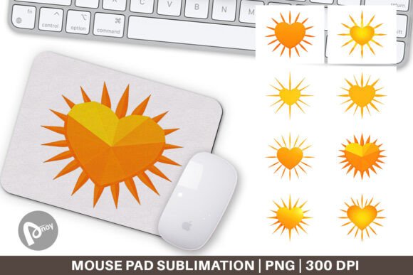Mouse Pad Heart Sun: A Stylish Addition to Your Workspace
