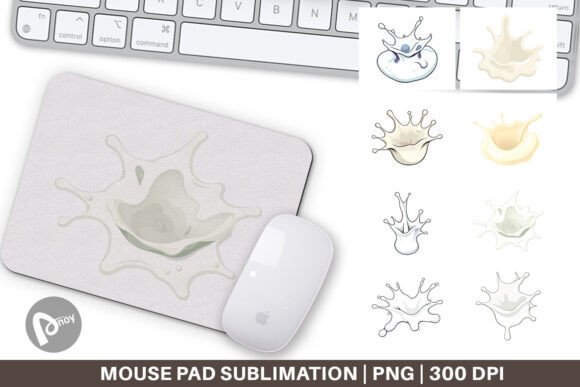 Mouse Pad Milk Splash: Creative Desk Enhancement