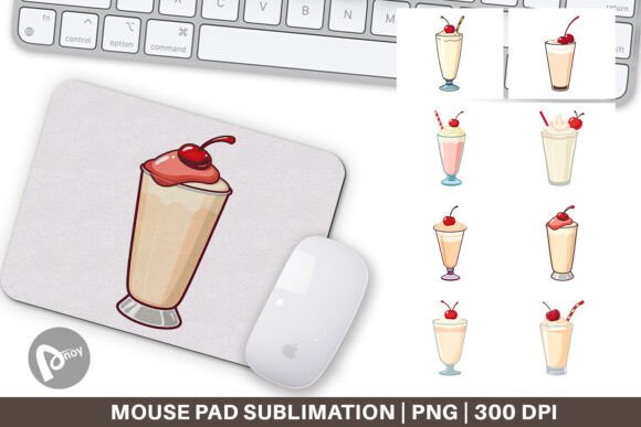 Mouse Pad Milkshake with Cherry: A Stylish Addition to Your Workspace
