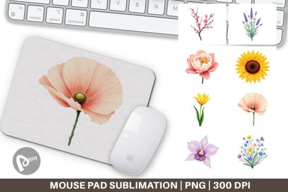 Mouse Pad Minimalist Florals