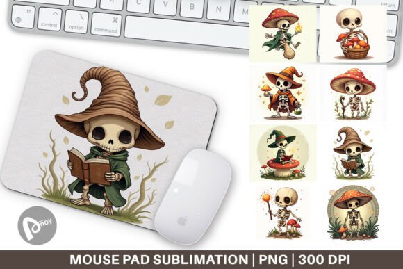 Mouse Pad Mushroom Mage Skeletons