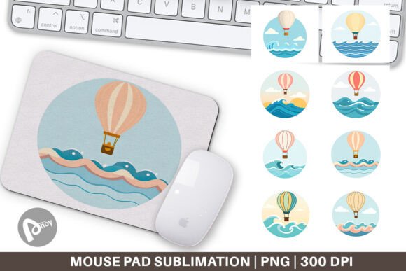 Mouse Pad Ocean Hot Air Balloon: A Creative Addition to Your Workspace