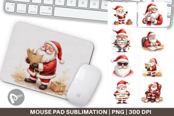 Mouse Pad Overworked Santa