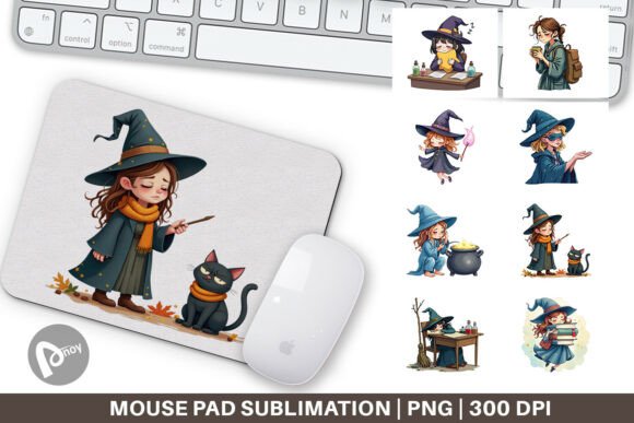 Mouse Pad Sleepy Witch Intern: A Stylish and Functional Addition to Your Workspace