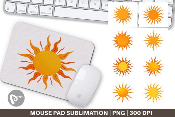 Mouse Pad Spiral Sun