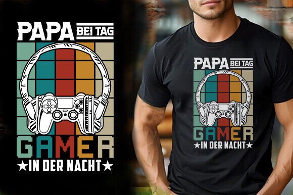 PAPA BEI TAG GAMER in DER NACHT TSHIRT D: A Unique Expression for Gaming Enthusiasts