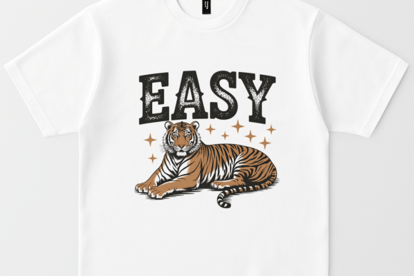 Relaxed Tiger EASY PNG Vintage Style: A Strategic Design for Modern Creativity