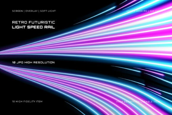 Retro Futuristic Light Speed Rail