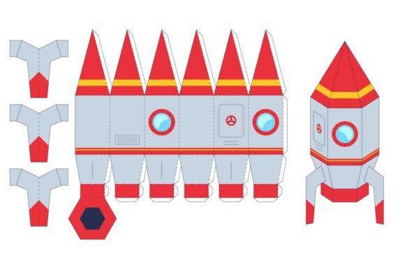 Rocket Paper Cut Toy Worksheet