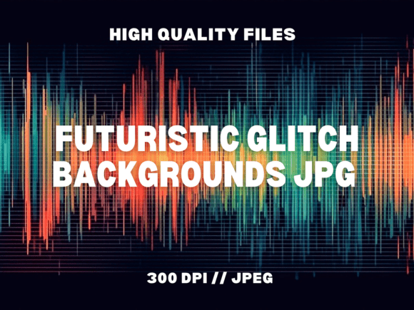 Transform Your Designs with High-Tech Futuristic Glitch Backgrounds