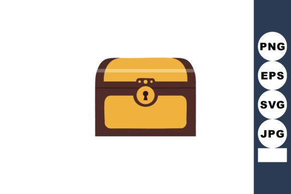 Treasure Chest Vector Illustration with