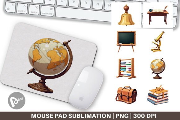 Vintage School Day Mouse Pad for a Nostalgic Workspace