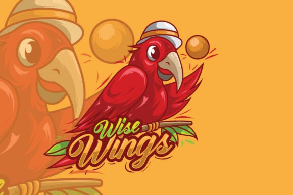 Wise Wings – Colorful Parrot Mascot Logo
